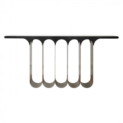 Mobital - Socle Console Table in Polished Laurent Black
