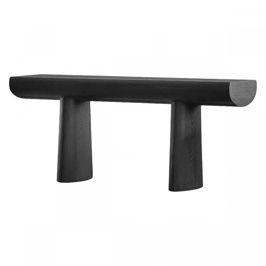 Mobital - Tundra Console Table in Sandblasted Matte Black Pine