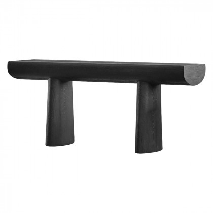 Mobital - Tundra Console Table in Sandblasted Matte Black Pine