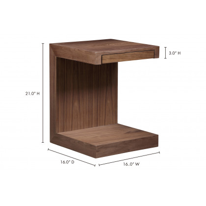 Moe's Zio Side Table - Brown