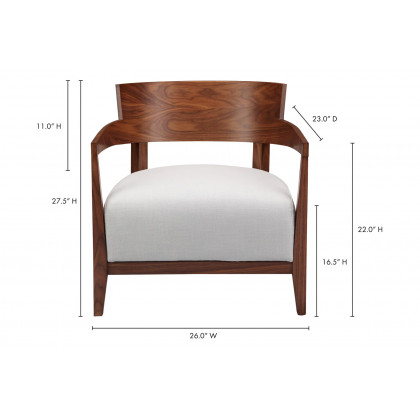 Moe's - Volta Armchair in White