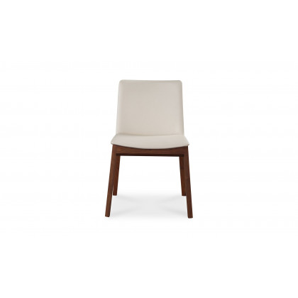 Moe's Deco Mid-Century Modern Dining Chair Set of 2 - Cream White/Walnut