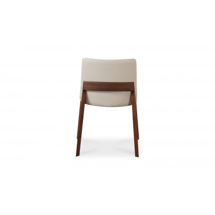 Moe's Deco Mid-Century Modern Dining Chair Set of 2 - Cream White/Walnut