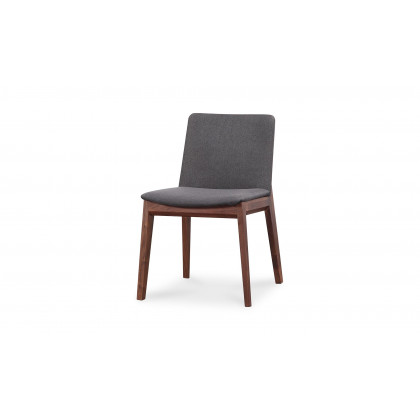 Moe's Deco Mid-Century Modern Dining Chair Set of 2 - Dark Gray/Walnut