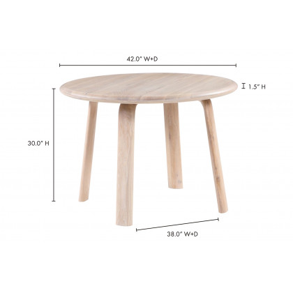 Moe's Malibu Round Dining Table - Brown