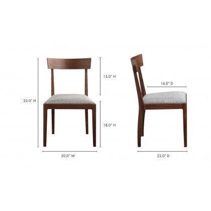 Moe's - Leone Scandinavian Dining Chair Set of 2 in Natural