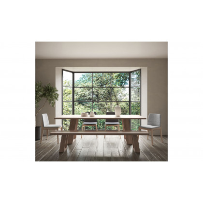 Moe's Deco Mid-Century Modern Dining Chair Set of 2 - Light Gray/Walnut