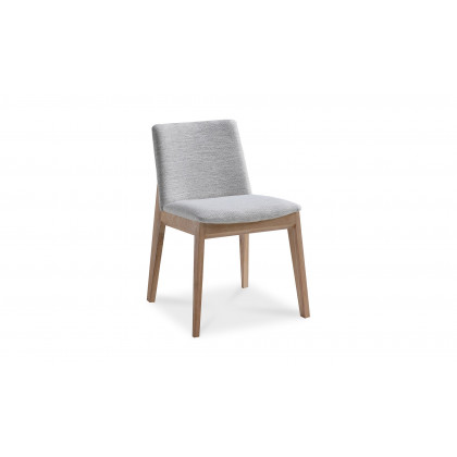 Moe's Deco Mid-Century Modern Dining Chair Set of 2 - Light Gray/Walnut