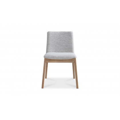 Moe's Deco Mid-Century Modern Dining Chair Set of 2 - Light Gray/Walnut