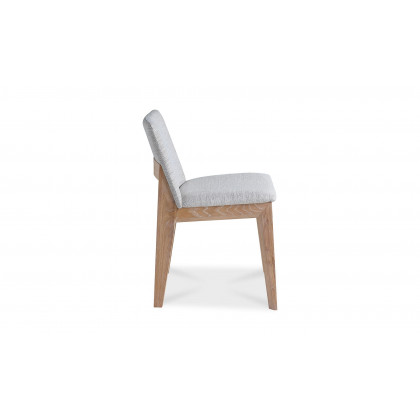 Moe's Deco Mid-Century Modern Dining Chair Set of 2 - Light Gray/Walnut
