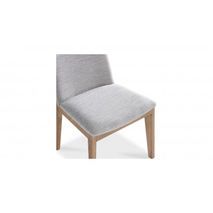 Moe's Deco Mid-Century Modern Dining Chair Set of 2 - Light Gray/Walnut