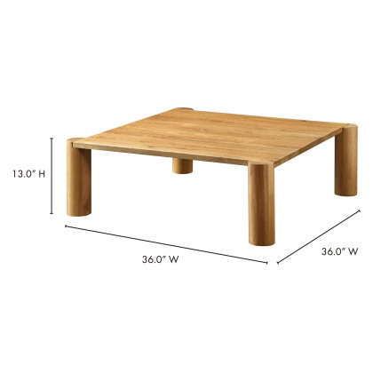 Moe's Post Coffee Table - White
