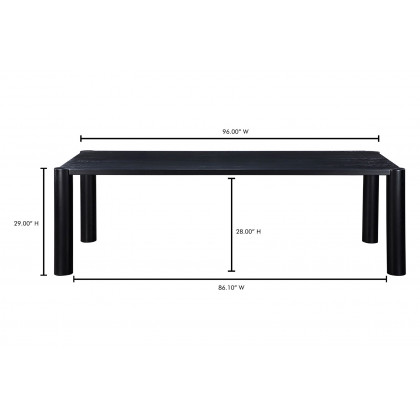 Moe's Post Dining Table - Black, Large