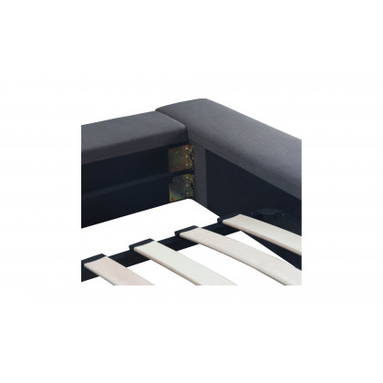 Moe's Selene Modern Upholstered Platform Bed - Dark Sky