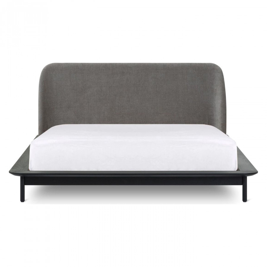 Moe's Solstice Modern Queen Size Bed - Black Oak