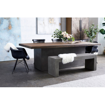 Moe's Lazarus Outdoor Bench - Dark Gray