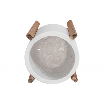 Moe's Everest Round Planter - White, Tall