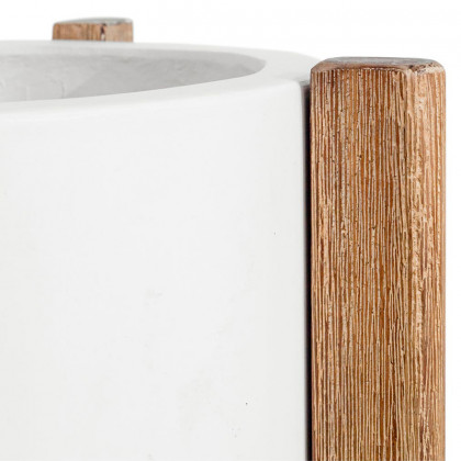 Moe's Everest Round Planter - White, Tall