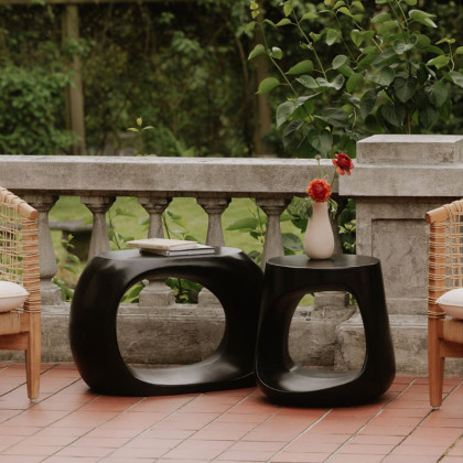 Moe's Albers Contemporary Outdoor Stool - Black