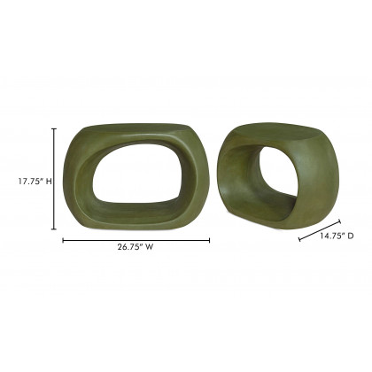 Moe's Albers Contemporary Outdoor Stool - Green