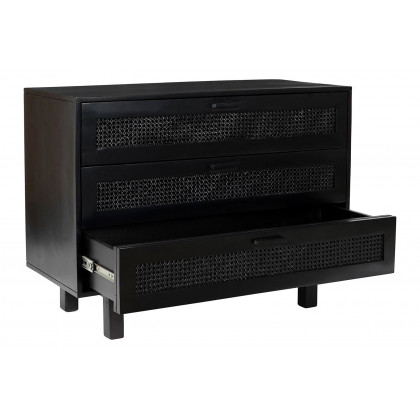 Moe's Ashton 3 Drawer Chest - Black