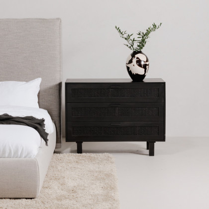 Moe's Ashton 3 Drawer Chest - Black