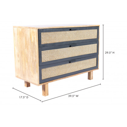 Moe's Ashton 3 Drawer Chest - Natural
