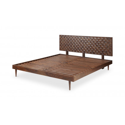 Moe's Pablo Mid-Century Modern Queen Size Bed - Brown
