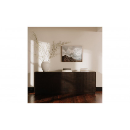 Moe's - Denman Mid-Century Modern Sideboard in Dark Brown