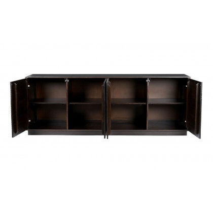Moe's - Denman Mid-Century Modern Sideboard in Dark Brown