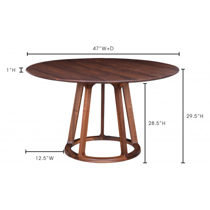 Moe's - Aldo Dining Table in Brown