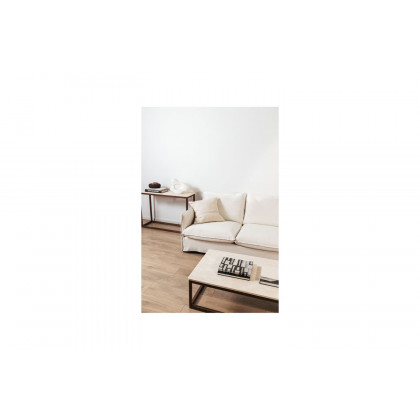 Moe's Ellis Modern Console Table - Brown, Travertine/Wood