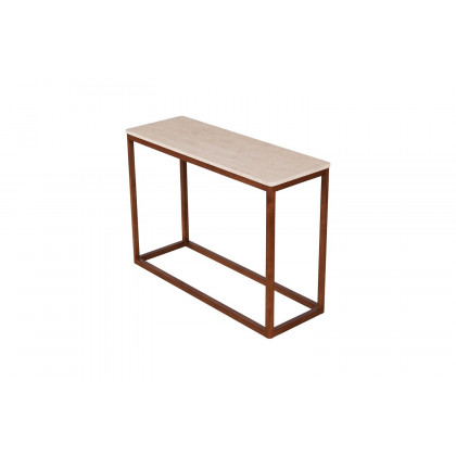 Moe's Ellis Modern Console Table - Brown, Travertine/Wood
