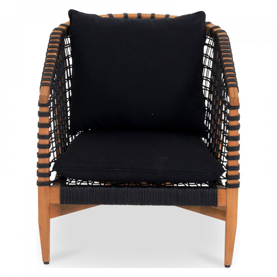 Moe's Kuna Contemporary Outdoor Lounge Chair - Black