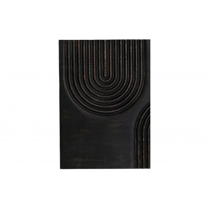 Moe's Passages Carved Wood Wall Art - Washed Black