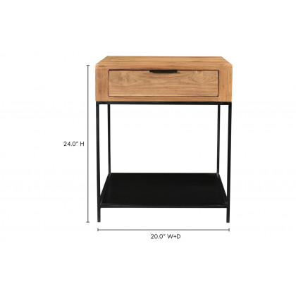 Moe's - Joliet Side Table in Beige