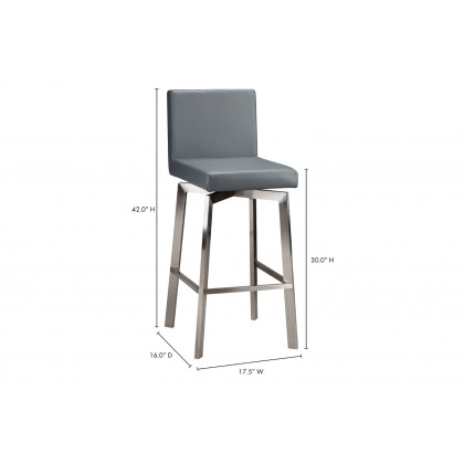 Moe's Giro Swivel Bar Stool - Gray
