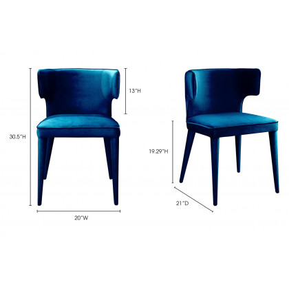 Moe's Jennaya Dining Chair - Teal