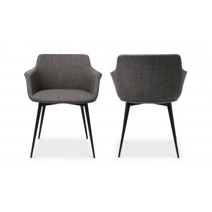 Moe's Ronda Contemporary Armchair Set of 2 - Dark Gray