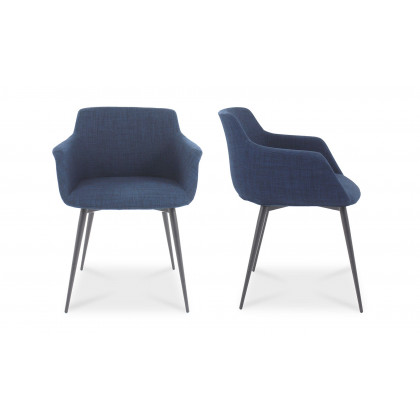 Moe's Ronda Contemporary Armchair Set of 2 - Blue
