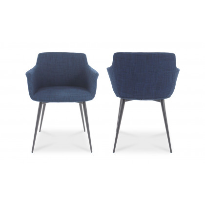 Moe's Ronda Contemporary Armchair Set of 2 - Blue