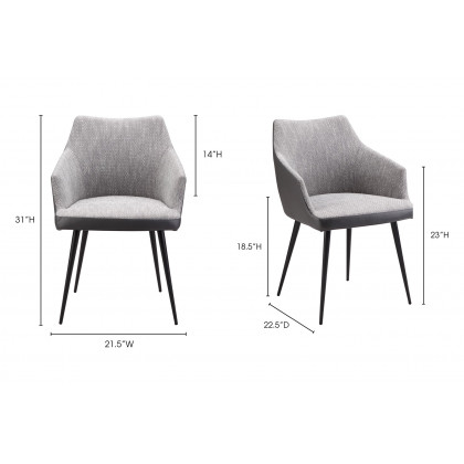 Moe's - Beckett Dining Chair in Gray