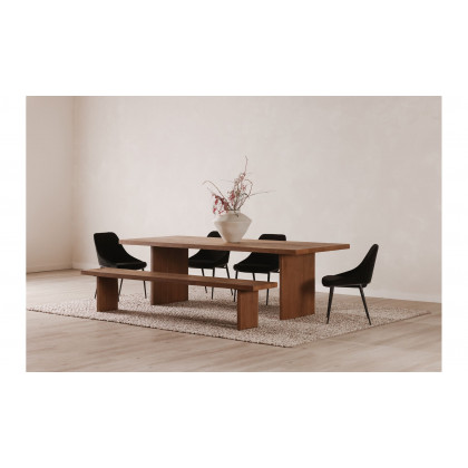 Moe's Sedona Contemporary Dining Chair Set of 2 - Shadowed Black Velvet