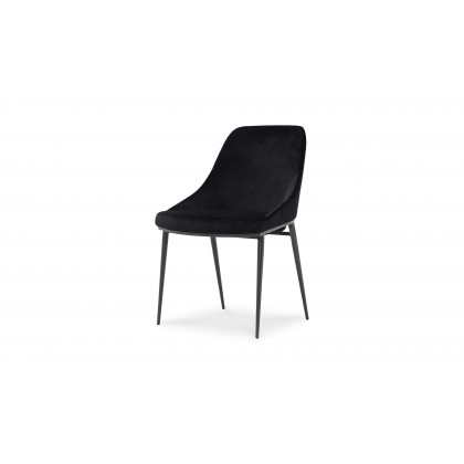 Moe's Sedona Contemporary Dining Chair Set of 2 - Shadowed Black Velvet