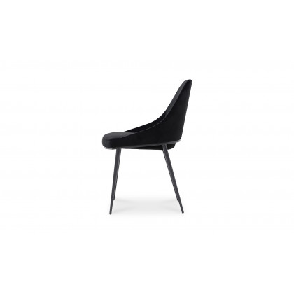 Moe's Sedona Contemporary Dining Chair Set of 2 - Shadowed Black Velvet