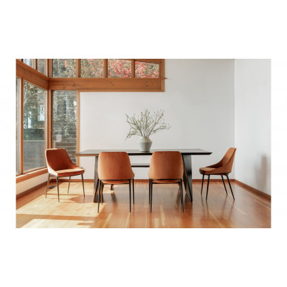 Moe's Sedona Contemporary Dining Chair Set of 2 - Orange