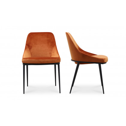 Moe's Sedona Contemporary Dining Chair Set of 2 - Orange