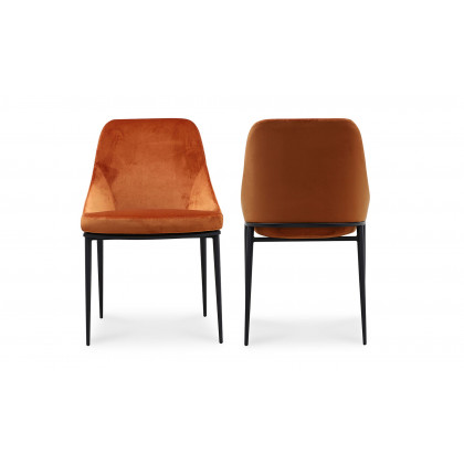 Moe's Sedona Contemporary Dining Chair Set of 2 - Orange