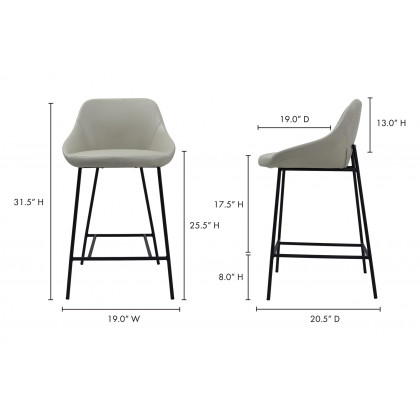 Moe's Shelby Counter Stool - Beige