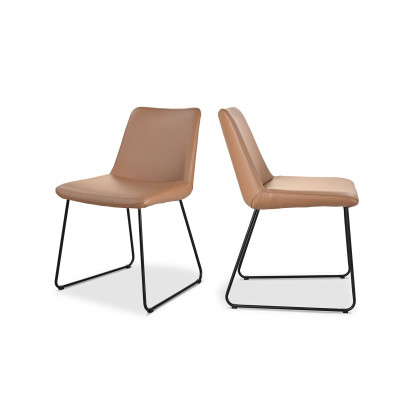 Moe's Villa Contemporary Dining Chair Set of 2 - Light Brown